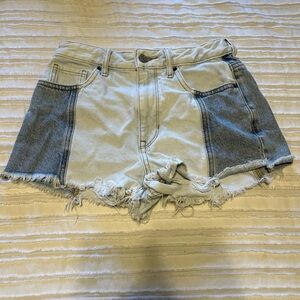PacSun Blue and White Jean Shorts